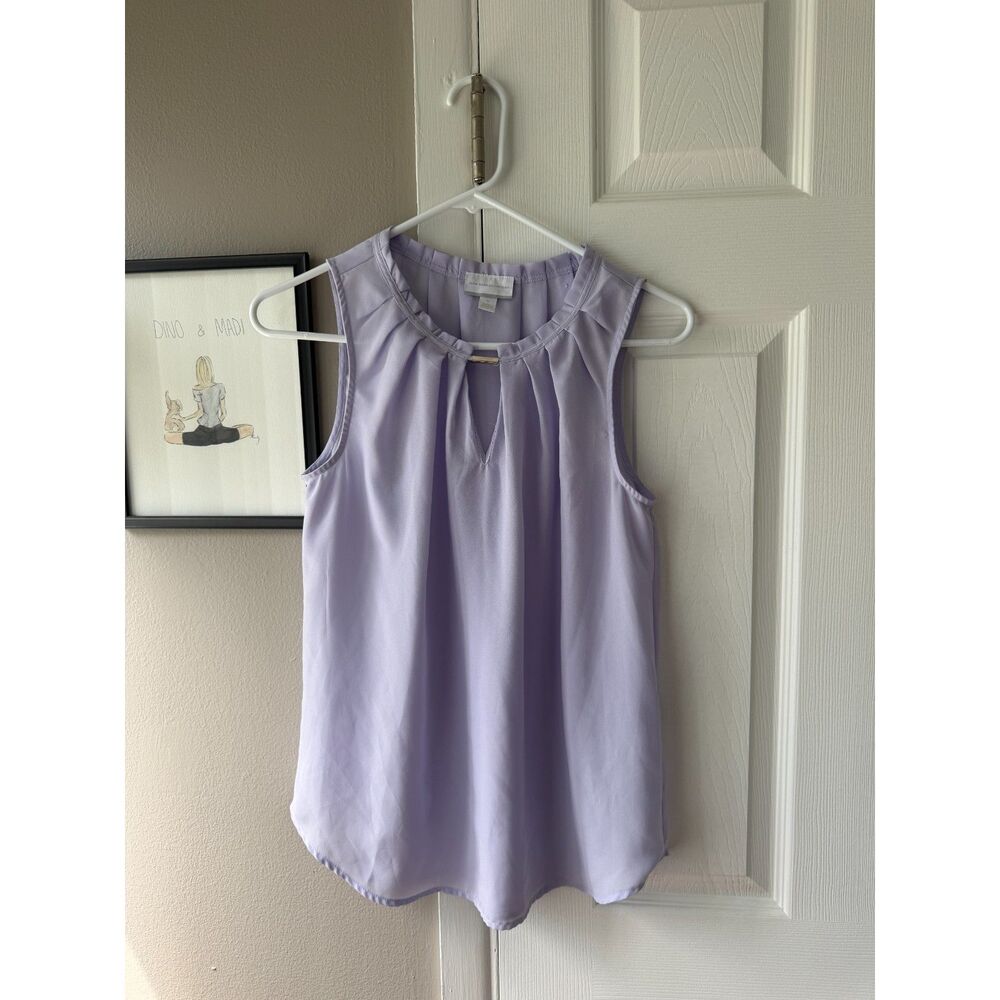 New York & Company Purple Tank Blouse